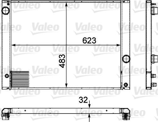 Valeo 735476 - Радиатор, охлаждане на двигателя vvparts.bg