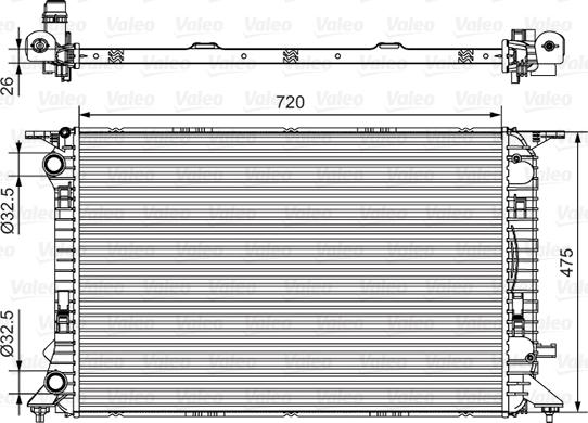 Valeo 735471 - Радиатор, охлаждане на двигателя vvparts.bg