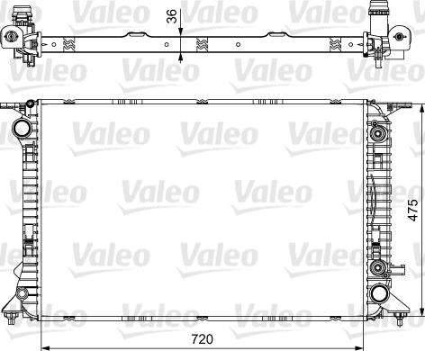 Valeo 735473 - Радиатор, охлаждане на двигателя vvparts.bg