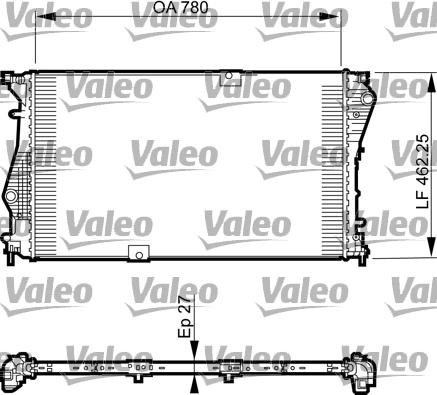 Valeo 735599 - Радиатор, охлаждане на двигателя vvparts.bg