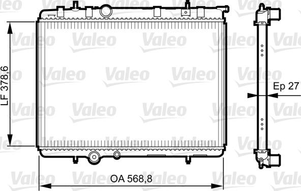 Valeo 735598 - Радиатор, охлаждане на двигателя vvparts.bg