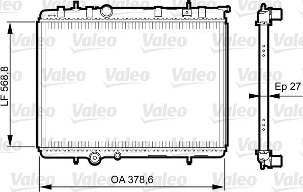 Valeo 735597 - Радиатор, охлаждане на двигателя vvparts.bg