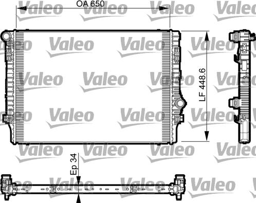 Valeo 735548 - Радиатор, охлаждане на двигателя vvparts.bg