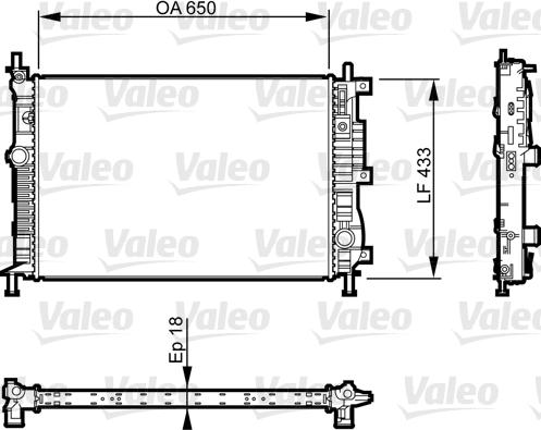 Valeo 735555 - Радиатор, охлаждане на двигателя vvparts.bg