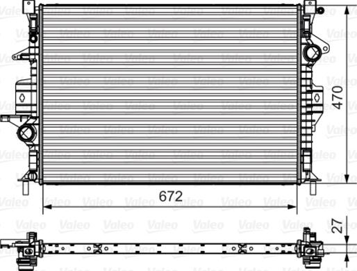 Valeo 735551 - Радиатор, охлаждане на двигателя vvparts.bg