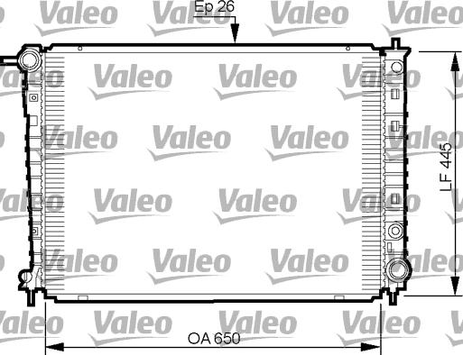 Valeo 735512 - Радиатор, охлаждане на двигателя vvparts.bg