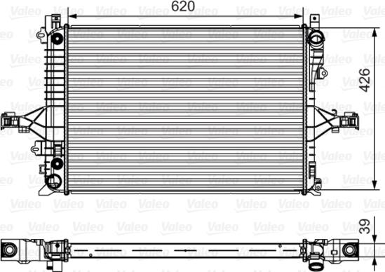 Valeo 735539 - Радиатор, охлаждане на двигателя vvparts.bg