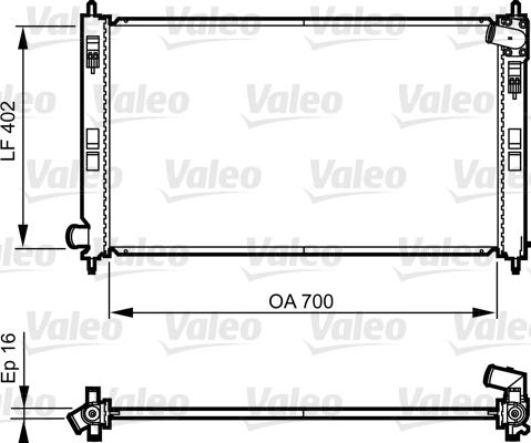 Valeo 735575 - Радиатор, охлаждане на двигателя vvparts.bg