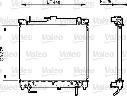 Valeo 735578 - Радиатор, охлаждане на двигателя vvparts.bg