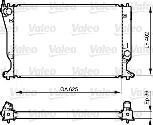 Valeo 735573 - Радиатор, охлаждане на двигателя vvparts.bg