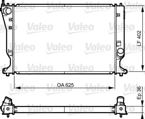 Valeo 735572 - Радиатор, охлаждане на двигателя vvparts.bg