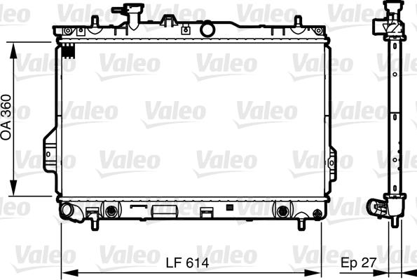 Valeo 735606 - Радиатор, охлаждане на двигателя vvparts.bg