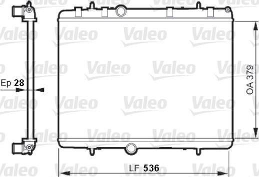 Valeo 735608 - Радиатор, охлаждане на двигателя vvparts.bg