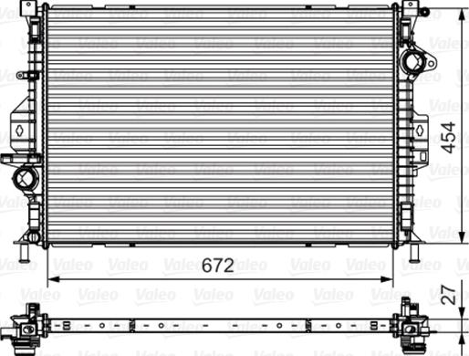 Valeo 735602 - Радиатор, охлаждане на двигателя vvparts.bg