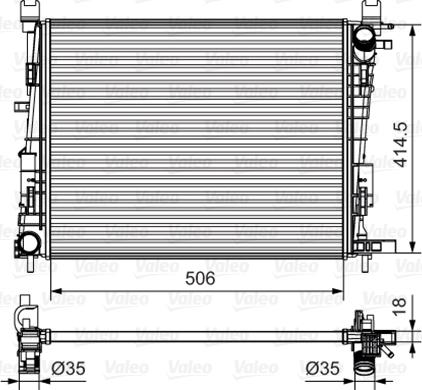 Valeo 735634 - Радиатор, охлаждане на двигателя vvparts.bg