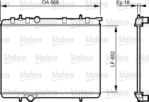 Valeo 735090 - Радиатор, охлаждане на двигателя vvparts.bg