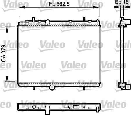 Valeo 735091 - Радиатор, охлаждане на двигателя vvparts.bg