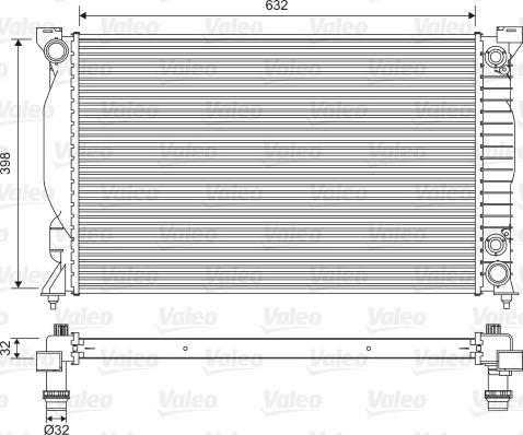 Valeo 735093 - Радиатор, охлаждане на двигателя vvparts.bg