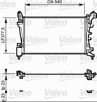 Valeo 735097 - Радиатор, охлаждане на двигателя vvparts.bg