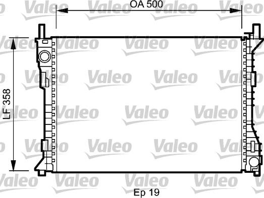 Valeo 735045 - Радиатор, охлаждане на двигателя vvparts.bg