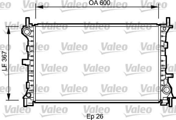 Valeo 735046 - Радиатор, охлаждане на двигателя vvparts.bg