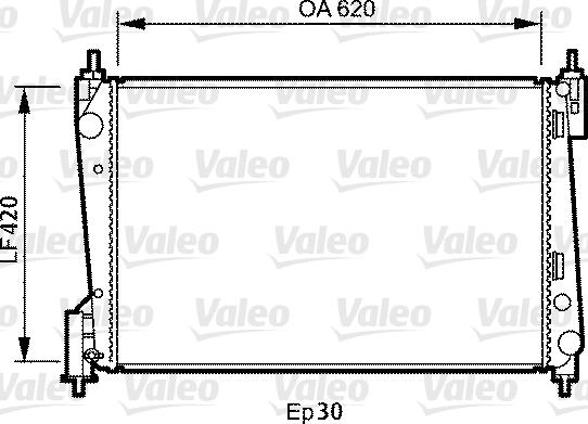 Valeo 735040 - Радиатор, охлаждане на двигателя vvparts.bg