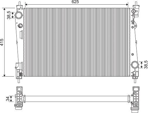 Valeo 735041 - Радиатор, охлаждане на двигателя vvparts.bg