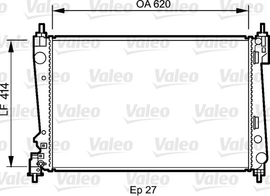 Valeo 735041 - Радиатор, охлаждане на двигателя vvparts.bg