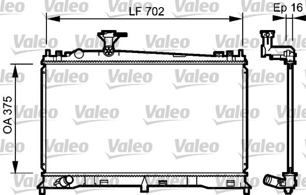 Valeo 735053 - Радиатор, охлаждане на двигателя vvparts.bg