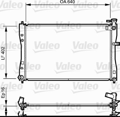 Valeo 735057 - Радиатор, охлаждане на двигателя vvparts.bg