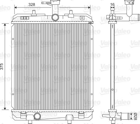 Valeo 735069 - Радиатор, охлаждане на двигателя vvparts.bg