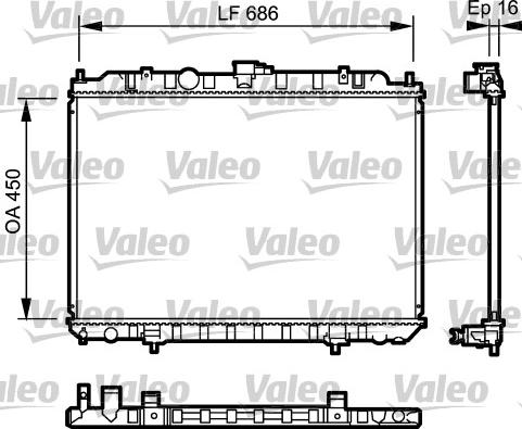 Valeo 735063 - Радиатор, охлаждане на двигателя vvparts.bg