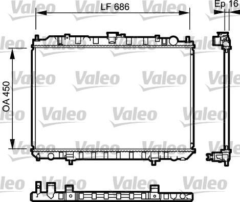 Valeo 735062 - Радиатор, охлаждане на двигателя vvparts.bg