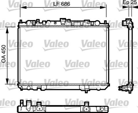 Valeo 735081 - Радиатор, охлаждане на двигателя vvparts.bg