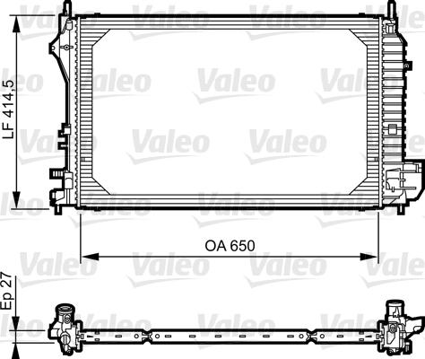 Valeo 735083 - Радиатор, охлаждане на двигателя vvparts.bg