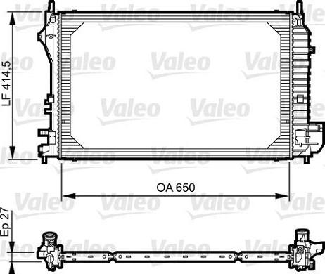 Valeo 735083 - Радиатор, охлаждане на двигателя vvparts.bg