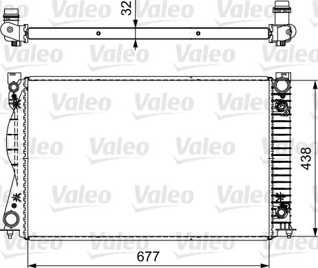 Valeo 735032 - Радиатор, охлаждане на двигателя vvparts.bg