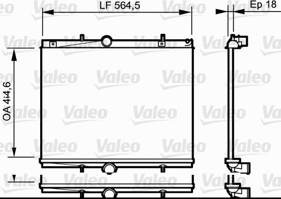 Valeo 735020 - Радиатор, охлаждане на двигателя vvparts.bg