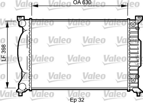 Valeo 735023 - Радиатор, охлаждане на двигателя vvparts.bg