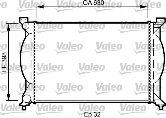 Valeo 735022 - Радиатор, охлаждане на двигателя vvparts.bg