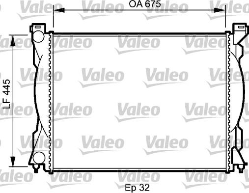 Valeo 735027 - Радиатор, охлаждане на двигателя vvparts.bg