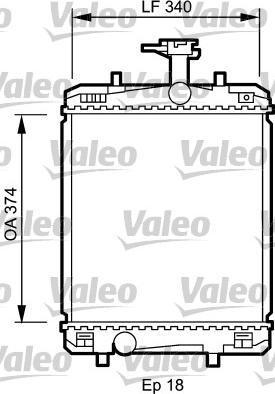 Valeo 735072 - Радиатор, охлаждане на двигателя vvparts.bg