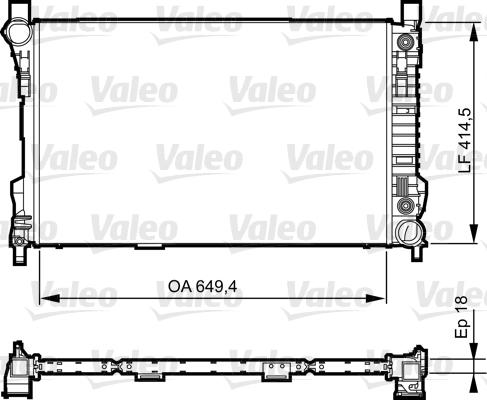 Valeo 735144 - Радиатор, охлаждане на двигателя vvparts.bg