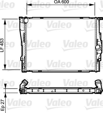 Valeo 735166 - Радиатор, охлаждане на двигателя vvparts.bg