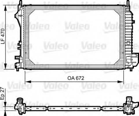 Valeo 735131 - Радиатор, охлаждане на двигателя vvparts.bg