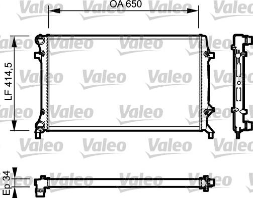 Valeo 735120 - Радиатор, охлаждане на двигателя vvparts.bg