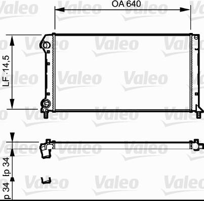 Valeo 735171 - Радиатор, охлаждане на двигателя vvparts.bg