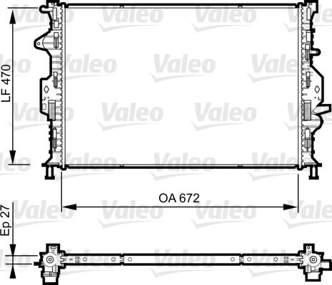 Valeo 735376 - Радиатор, охлаждане на двигателя vvparts.bg