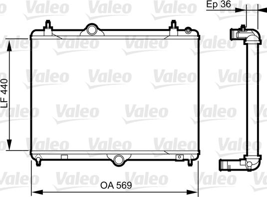 Valeo 735371 - Радиатор, охлаждане на двигателя vvparts.bg