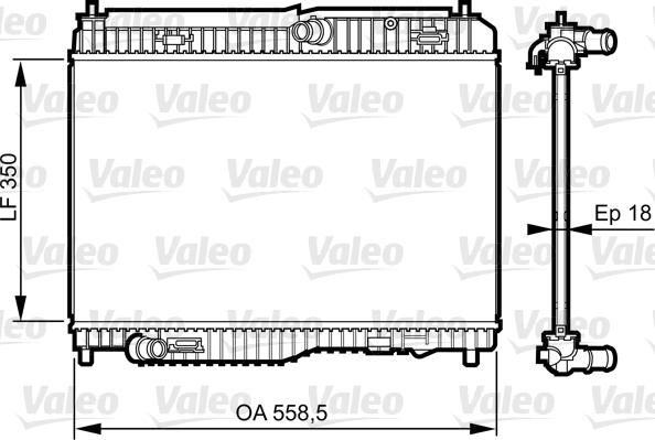 Valeo 735378 - Радиатор, охлаждане на двигателя vvparts.bg